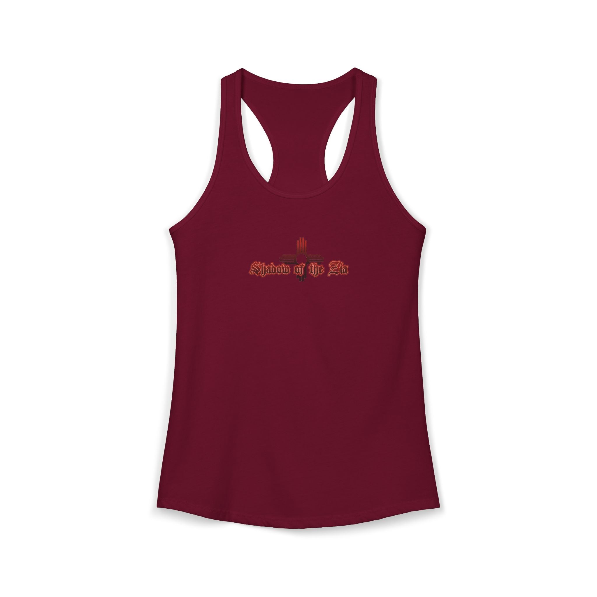 Shadow of the Zia woman Racerback Tank
