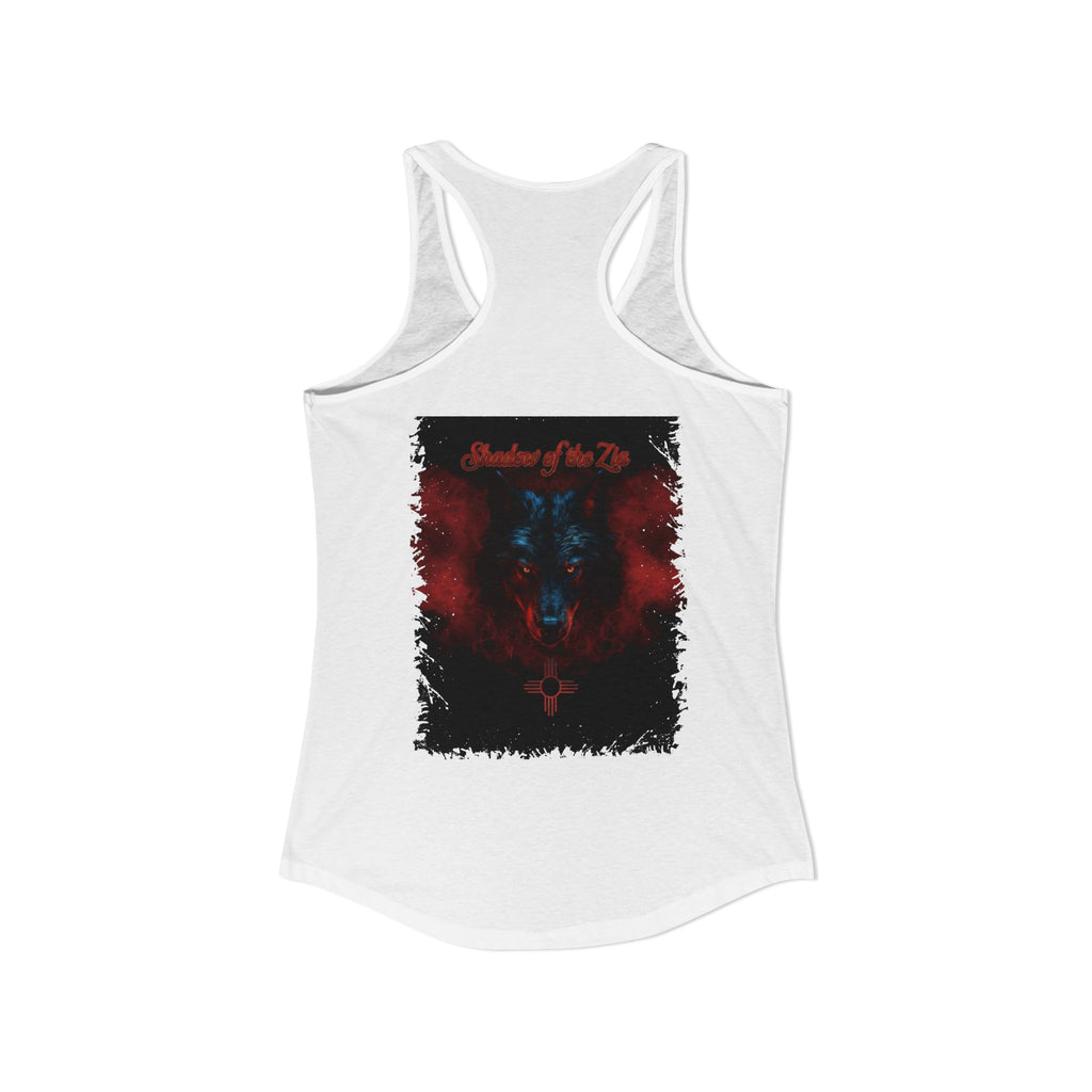 Shadow of the Zia woman Racerback Tank