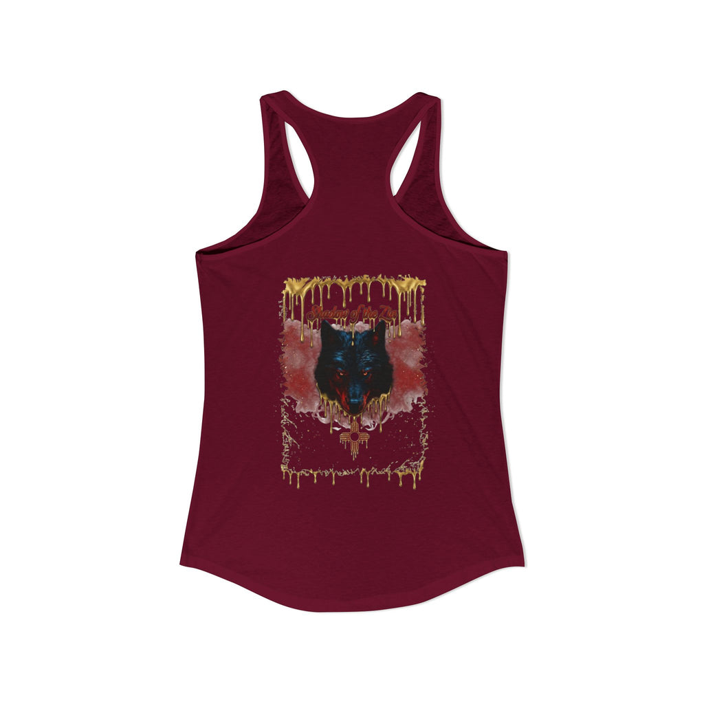 Shadow of the Zia woman Racerback Tank
