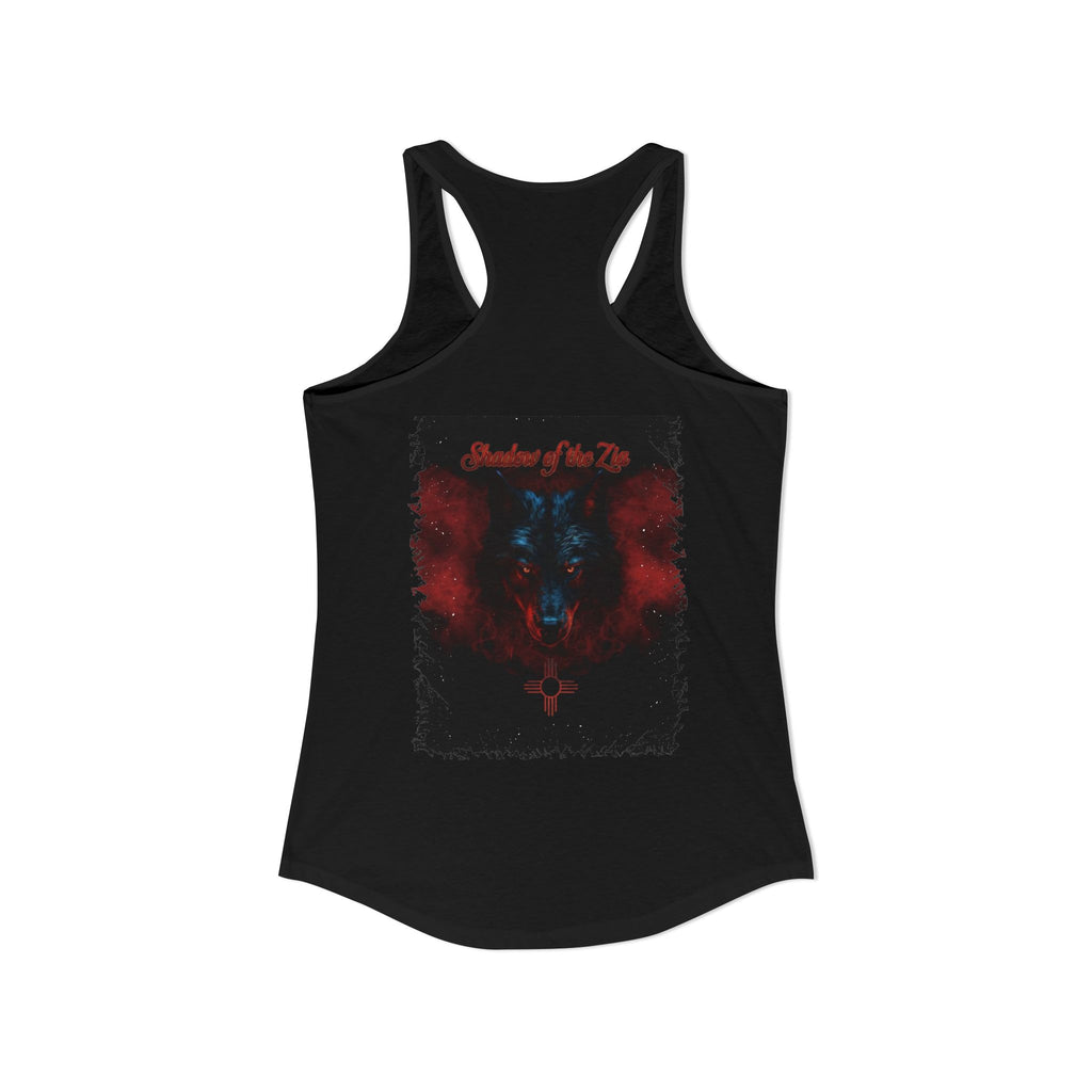 Shadow of the Zia woman Racerback Tank