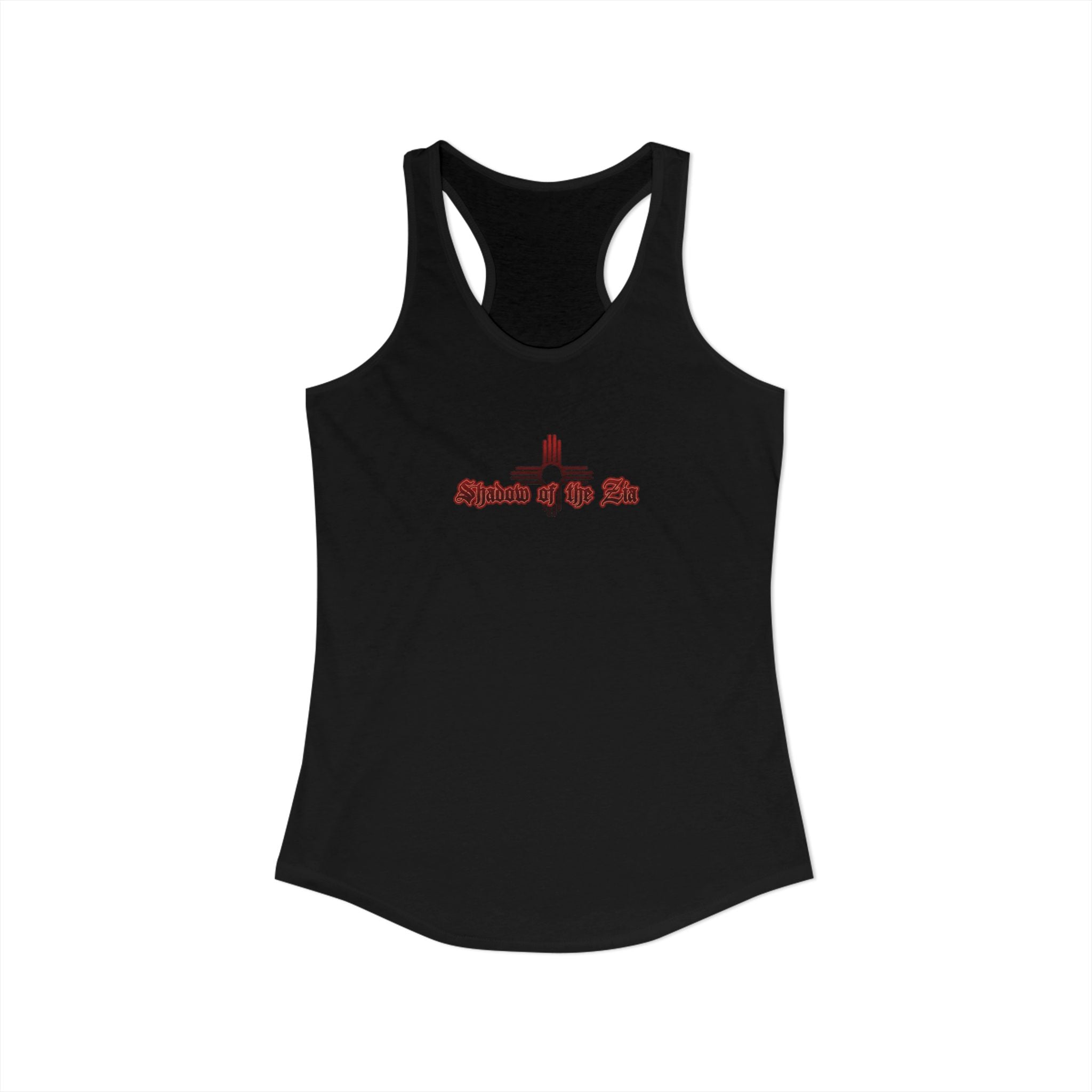 Shadow of the Zia woman Racerback Tank