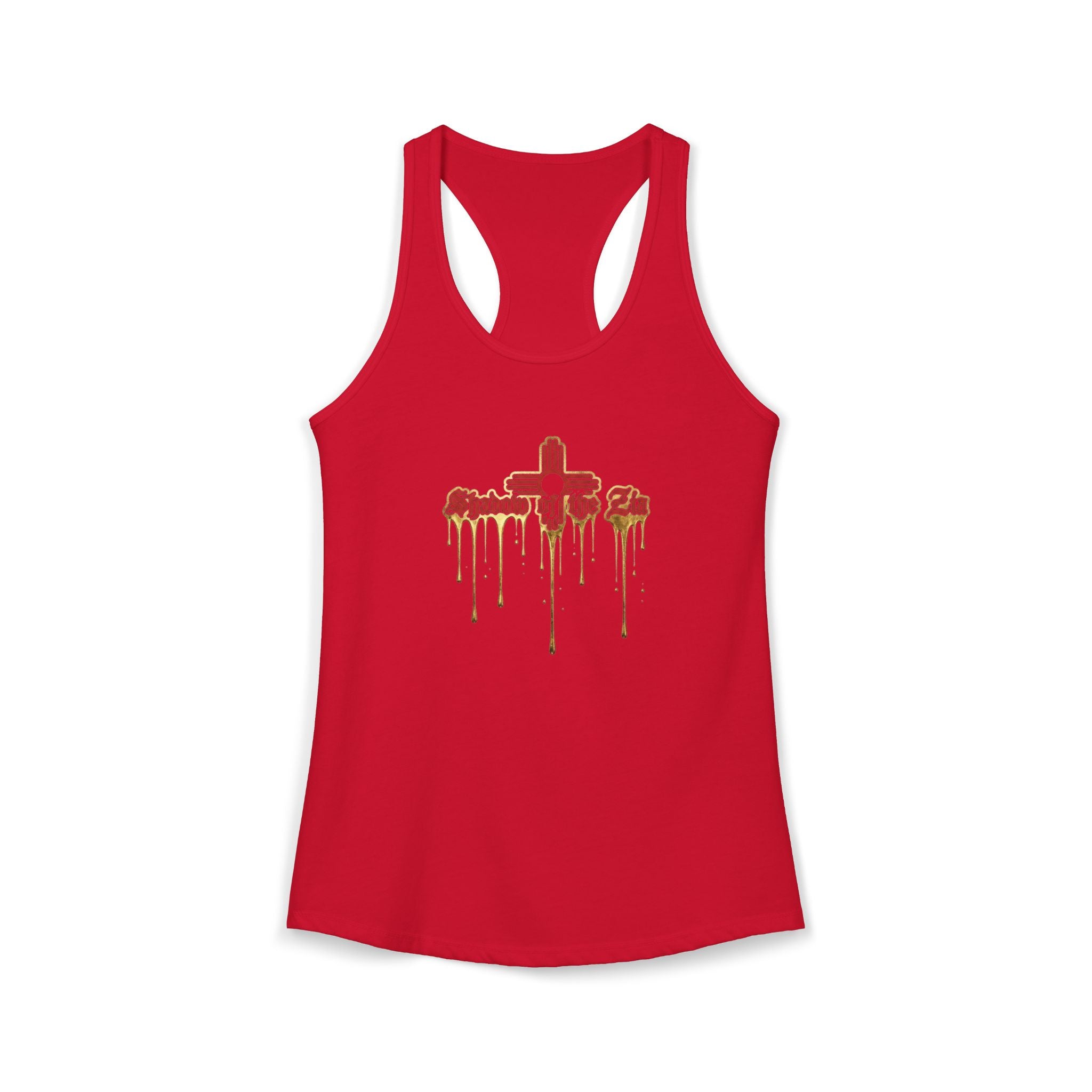 Shadow of the Zia woman Racerback Tank