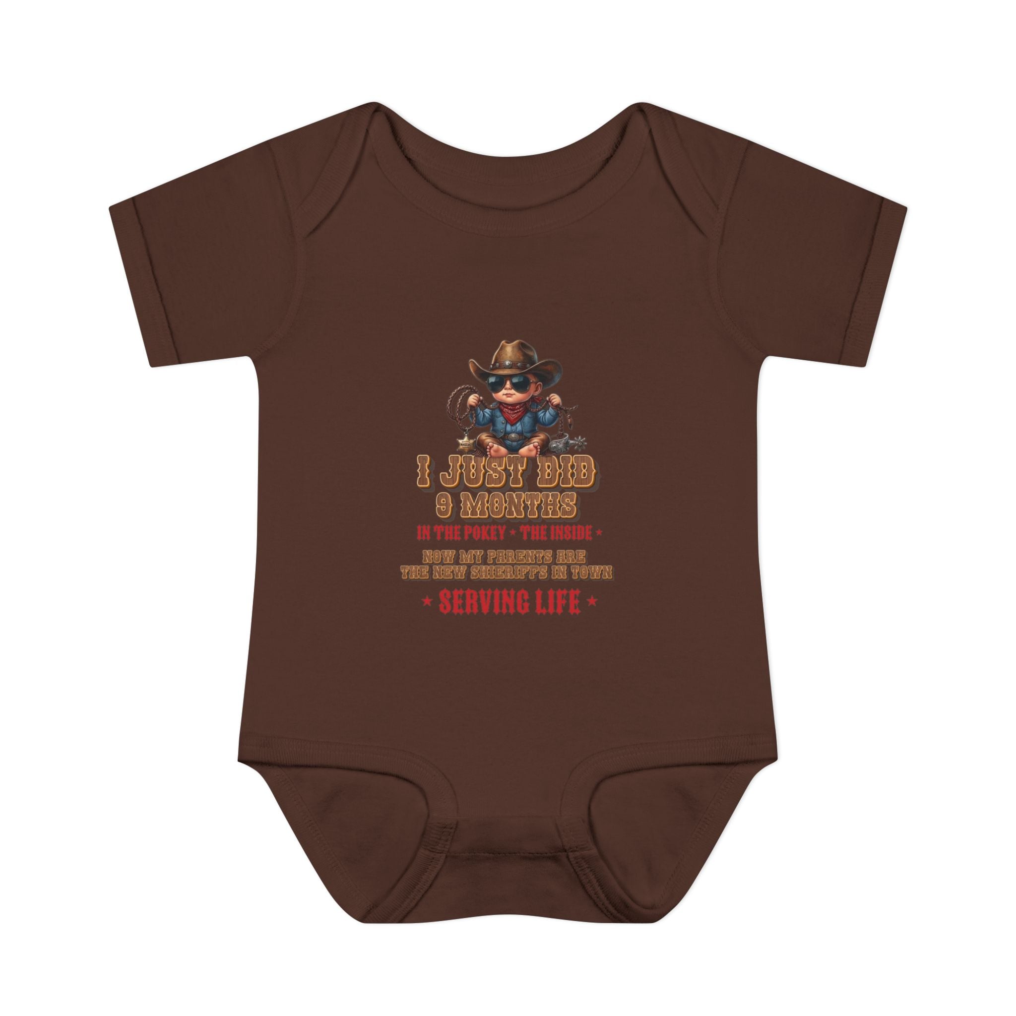 Just Did 9 Months cowboy Baby Onsie