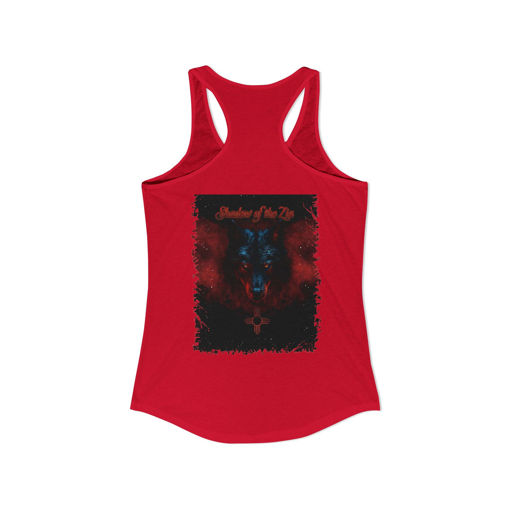 Shadow of the Zia woman Racerback Tank