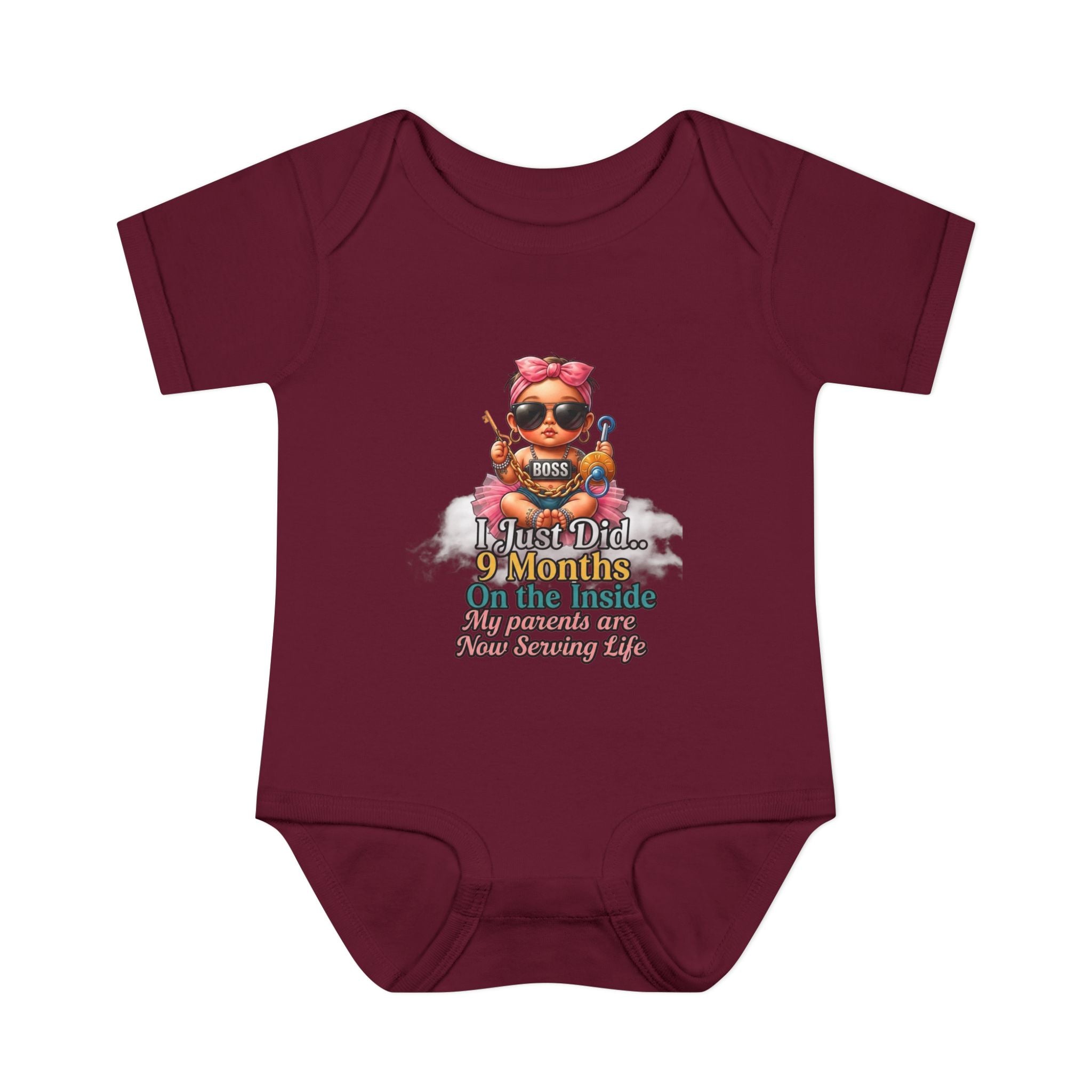'I Just Did 9 Months On The Inside' Baby Girl Onsie