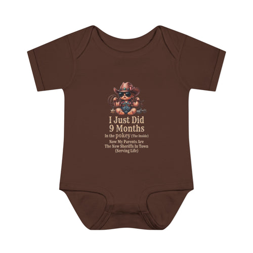 "I Just Did 9 Months" Cowgirl Baby Onesie