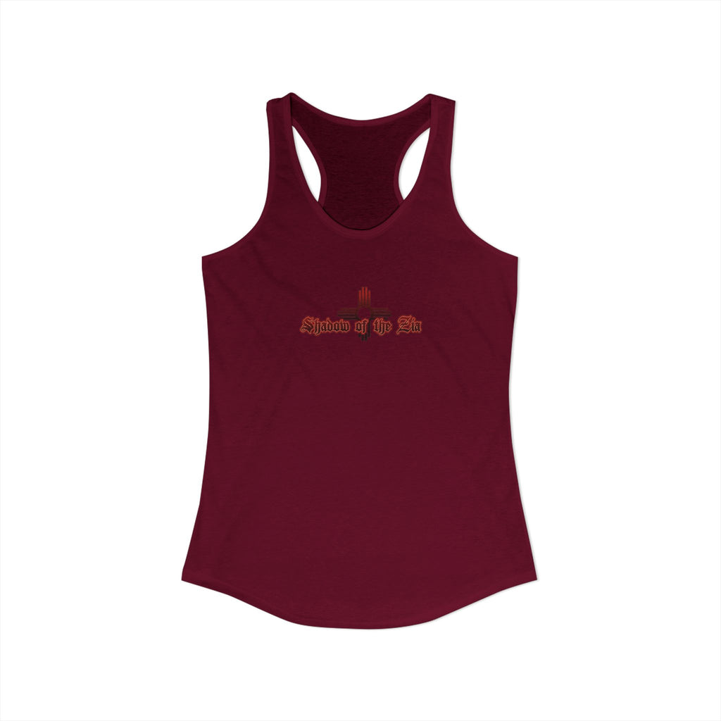 Shadow of the Zia woman Racerback Tank