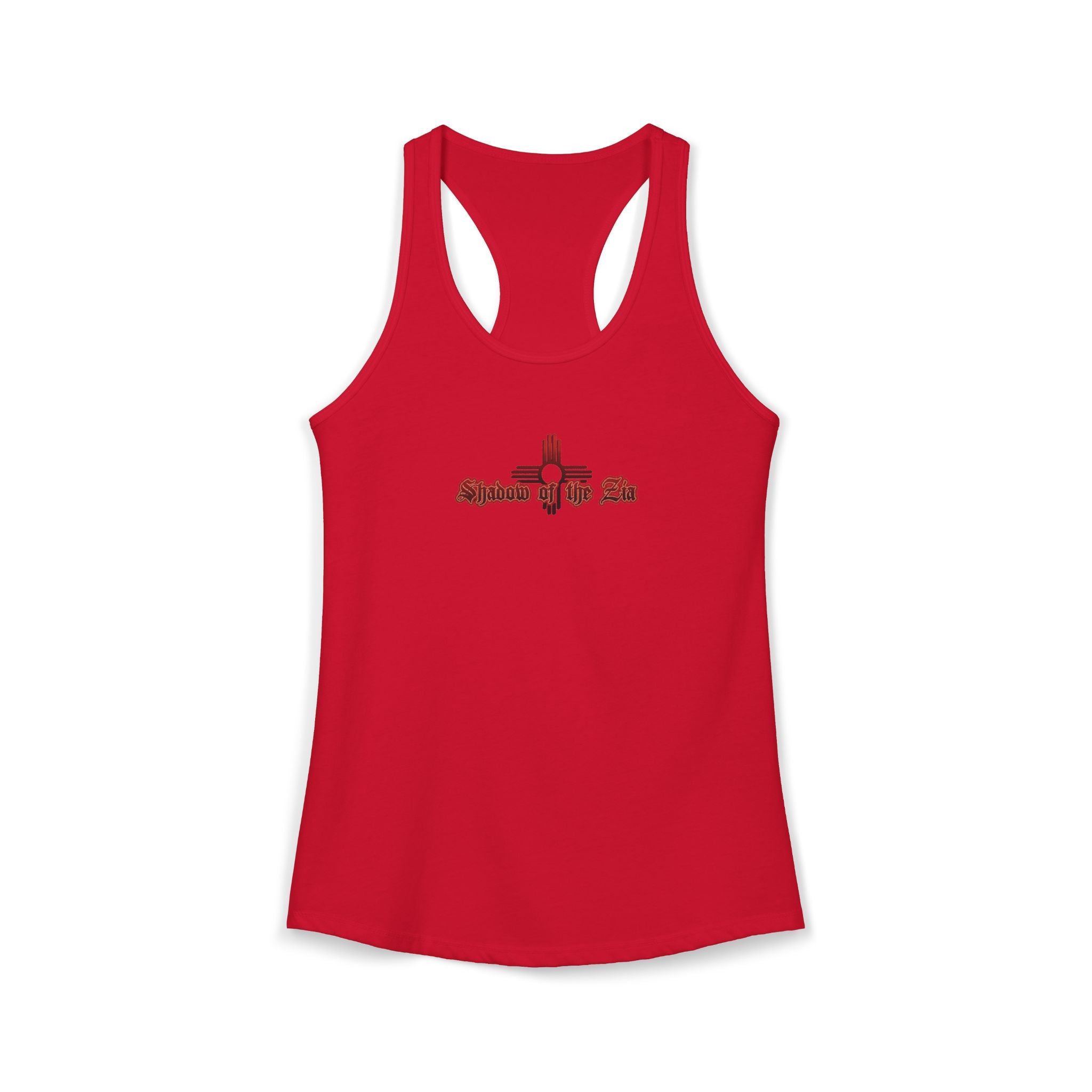 Shadow of the Zia woman Racerback Tank