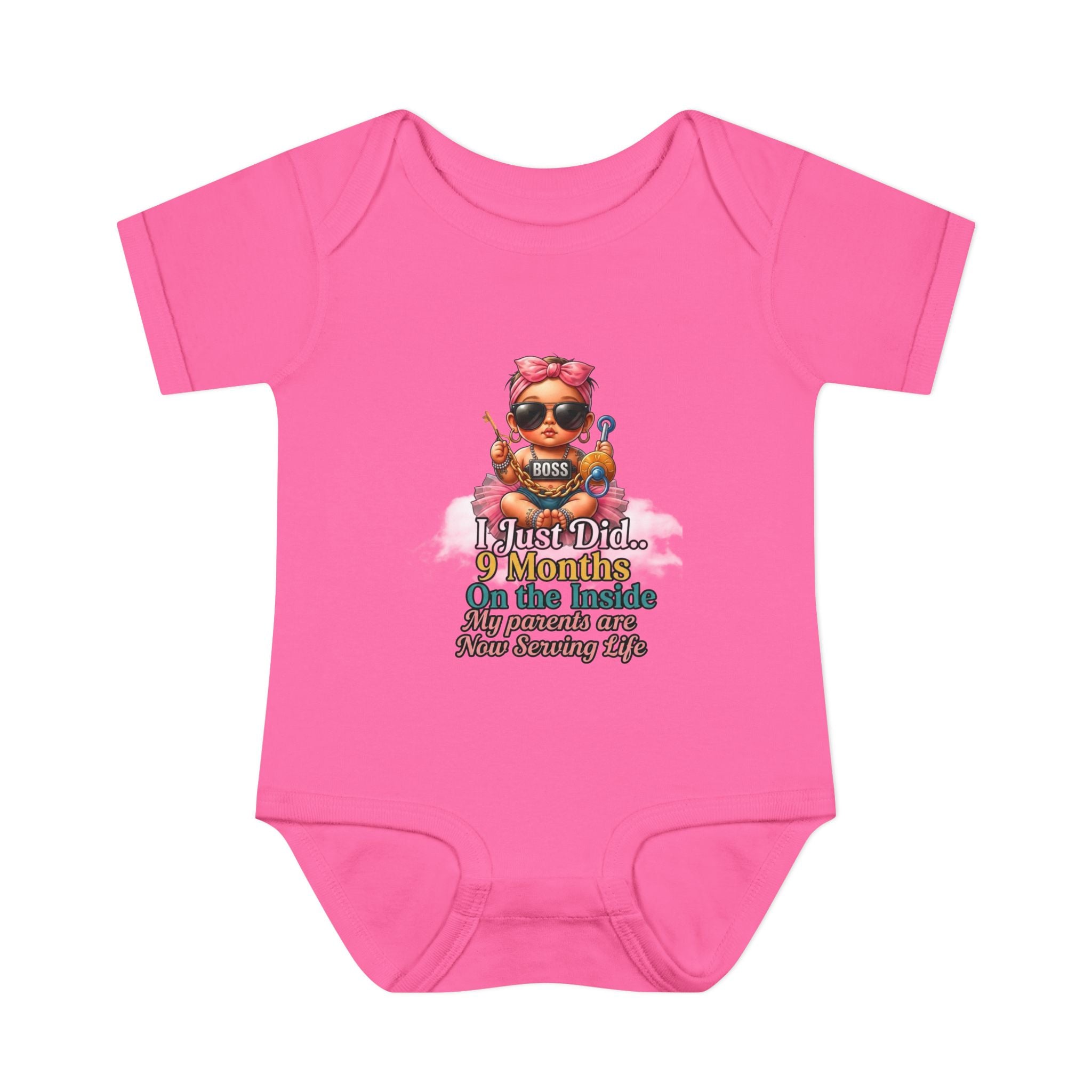 'I Just Did 9 Months On The Inside' Baby Girl Onsie