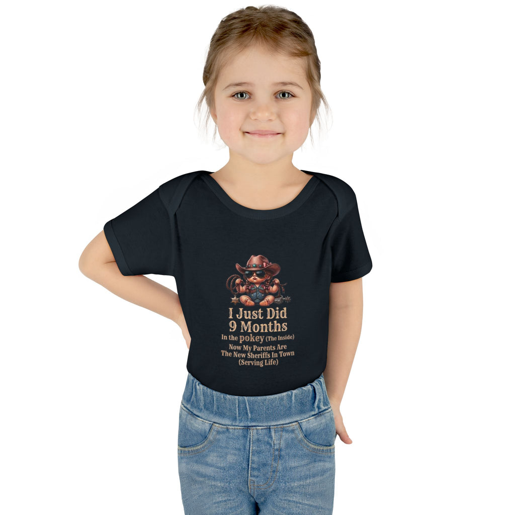 "I Just Did 9 Months" Cowgirl Baby Onesie