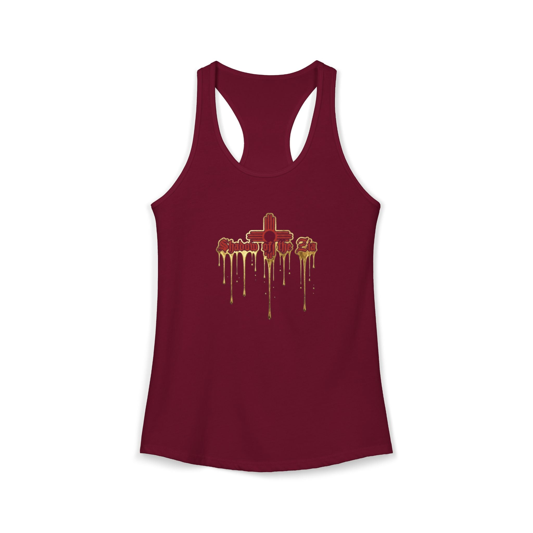 Shadow of the Zia woman Racerback Tank