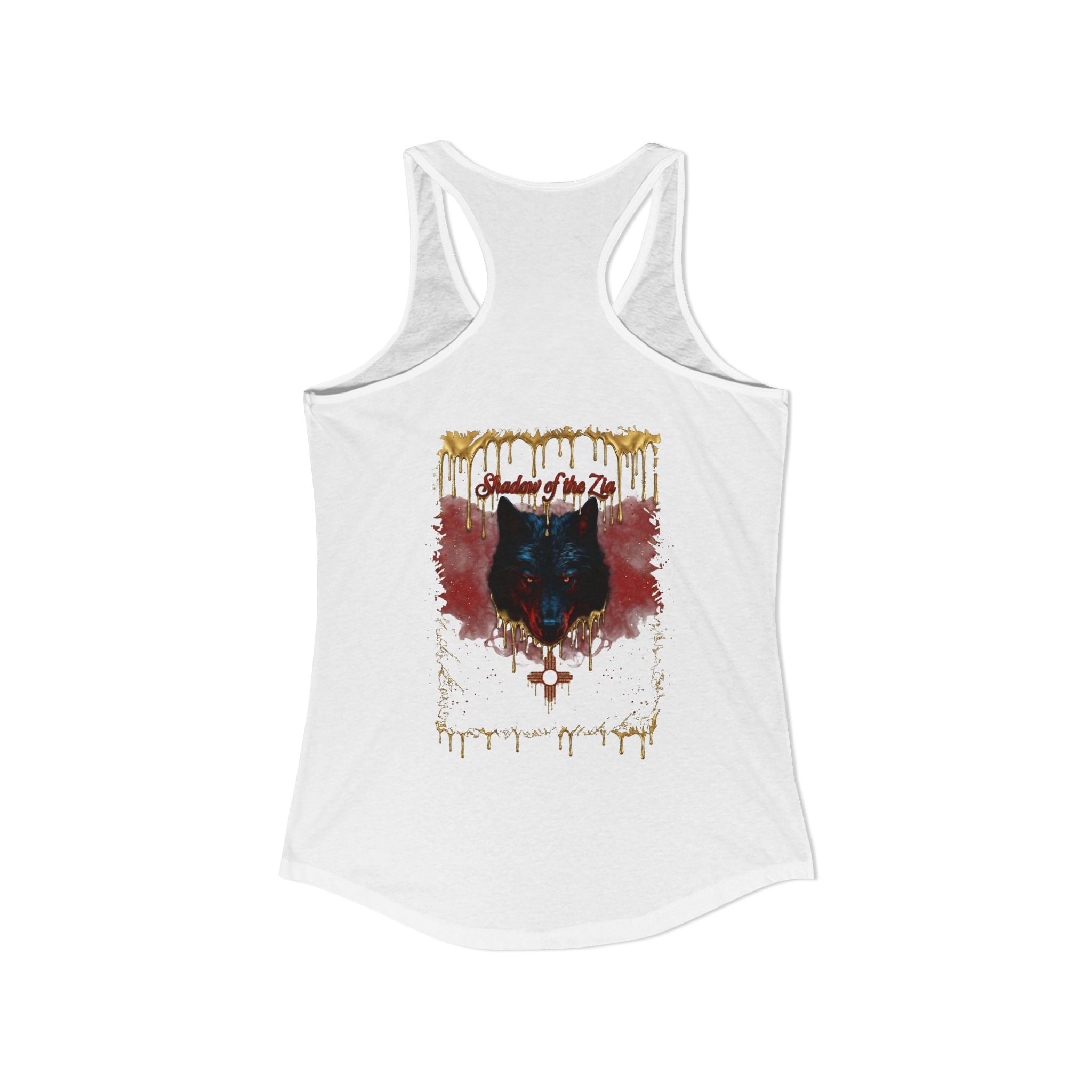 Shadow of the Zia woman Racerback Tank
