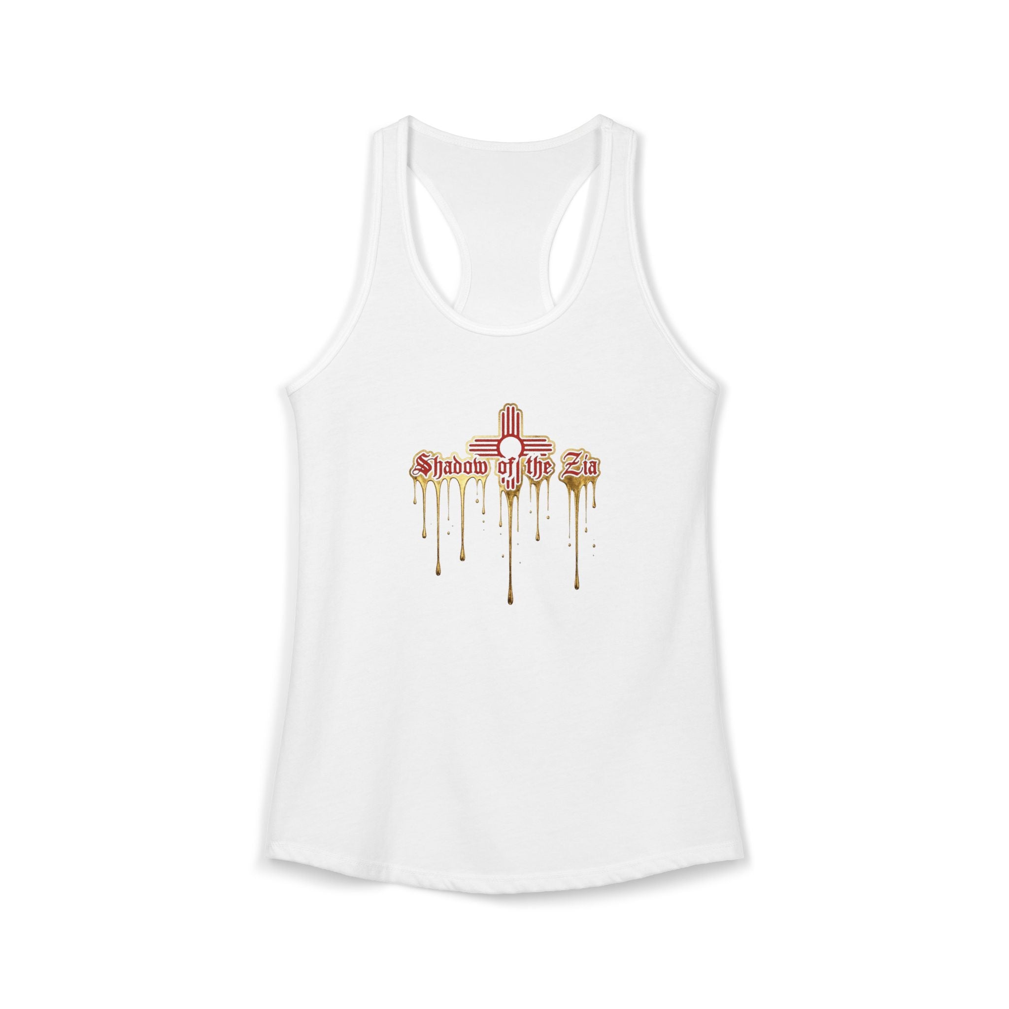 Shadow of the Zia woman Racerback Tank