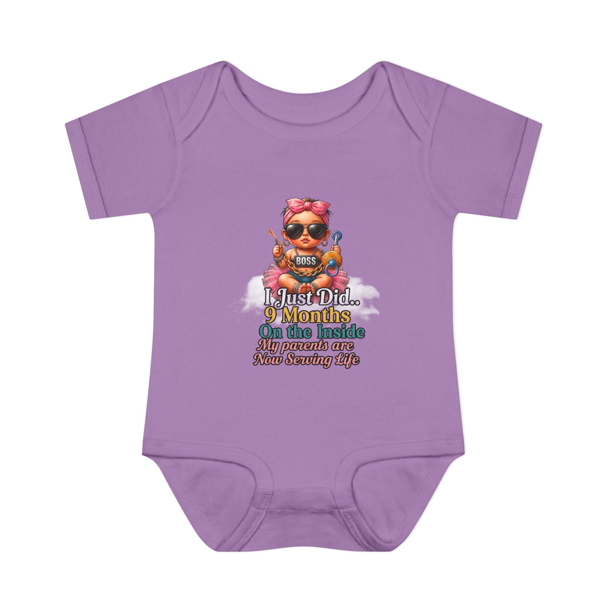 'I Just Did 9 Months On The Inside' Baby Girl Onsie