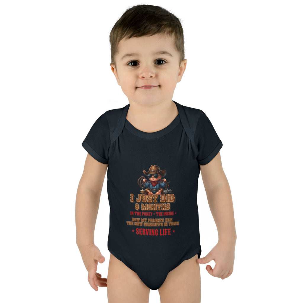 Just Did 9 Months cowboy Baby Onsie