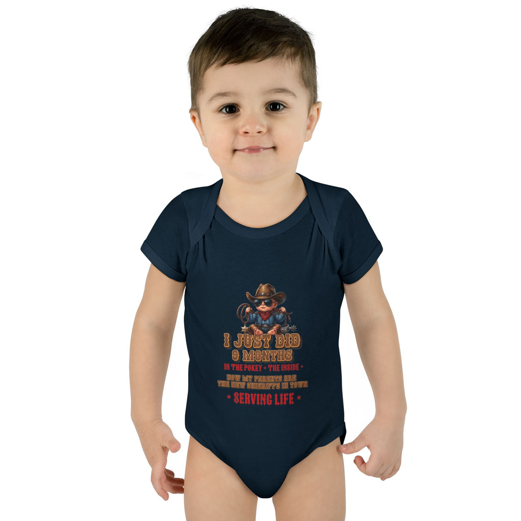 Just Did 9 Months cowboy Baby Onsie