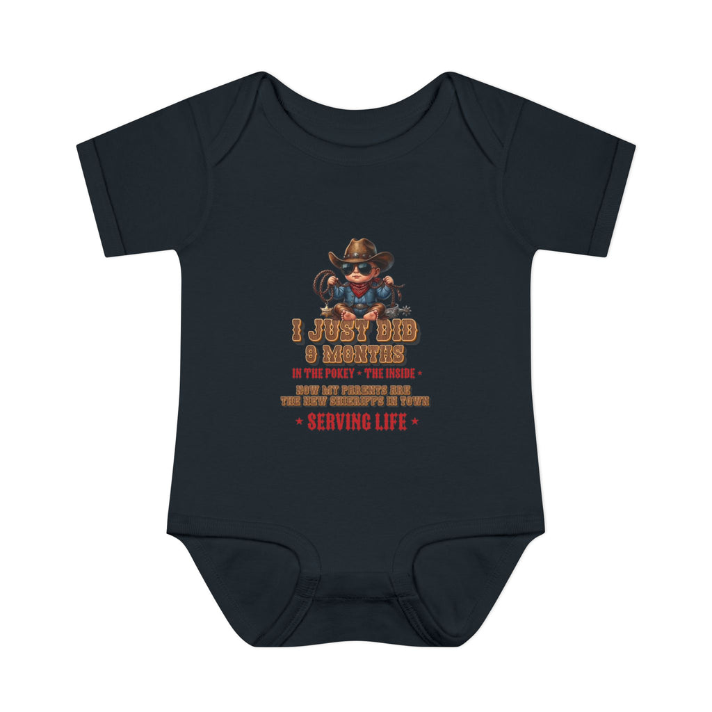 Just Did 9 Months cowboy Baby Onsie