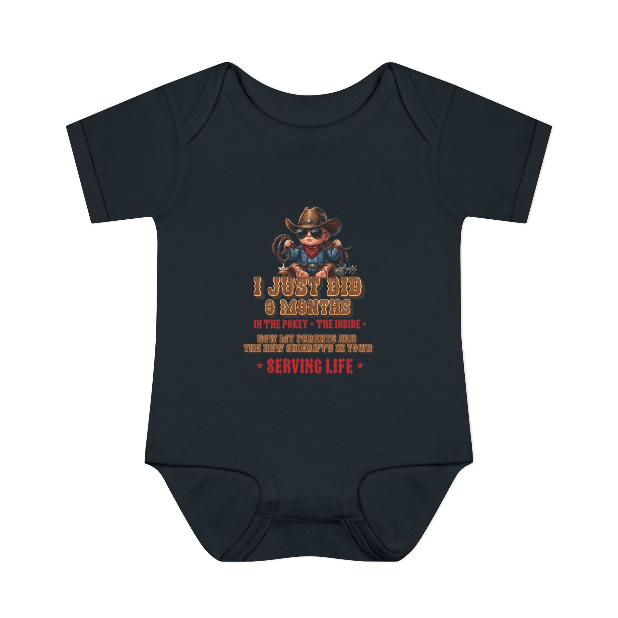 Just Did 9 Months cowboy Baby Onsie