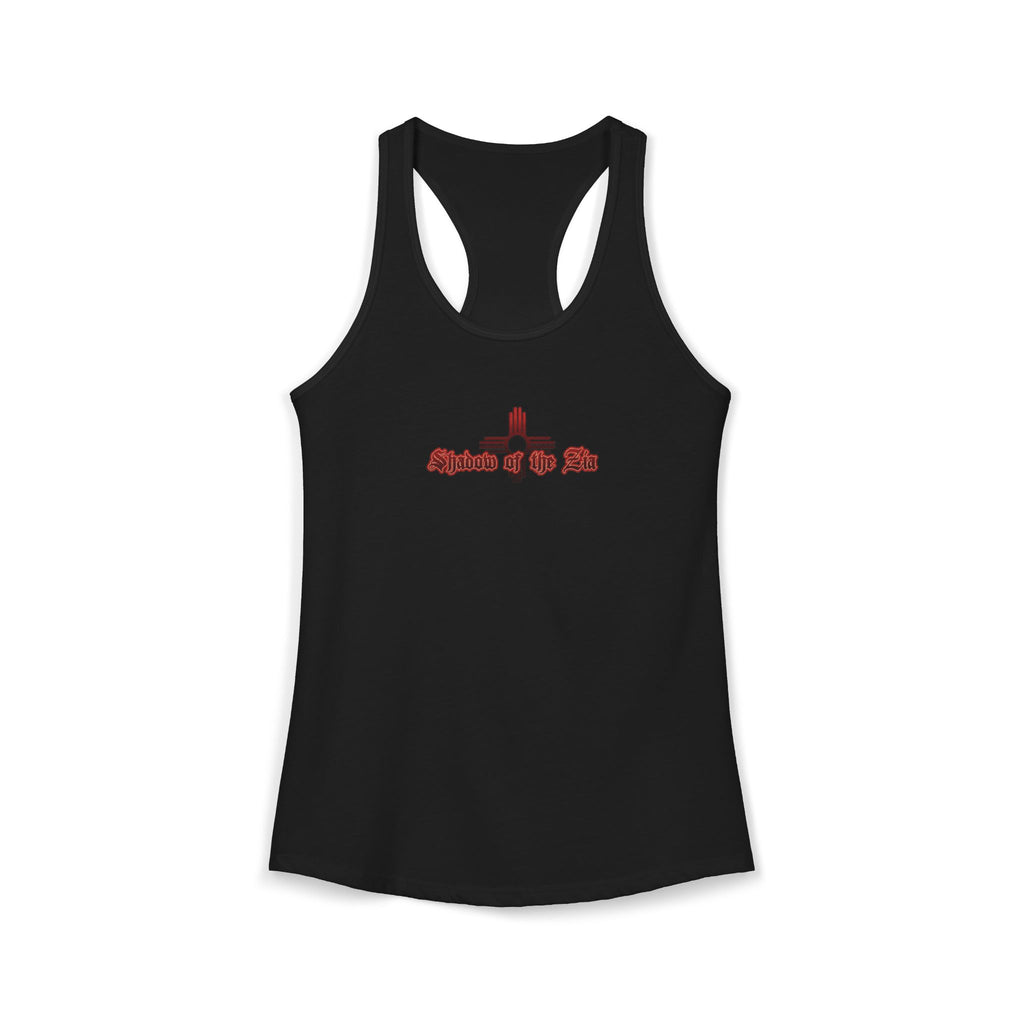 Shadow of the Zia woman Racerback Tank