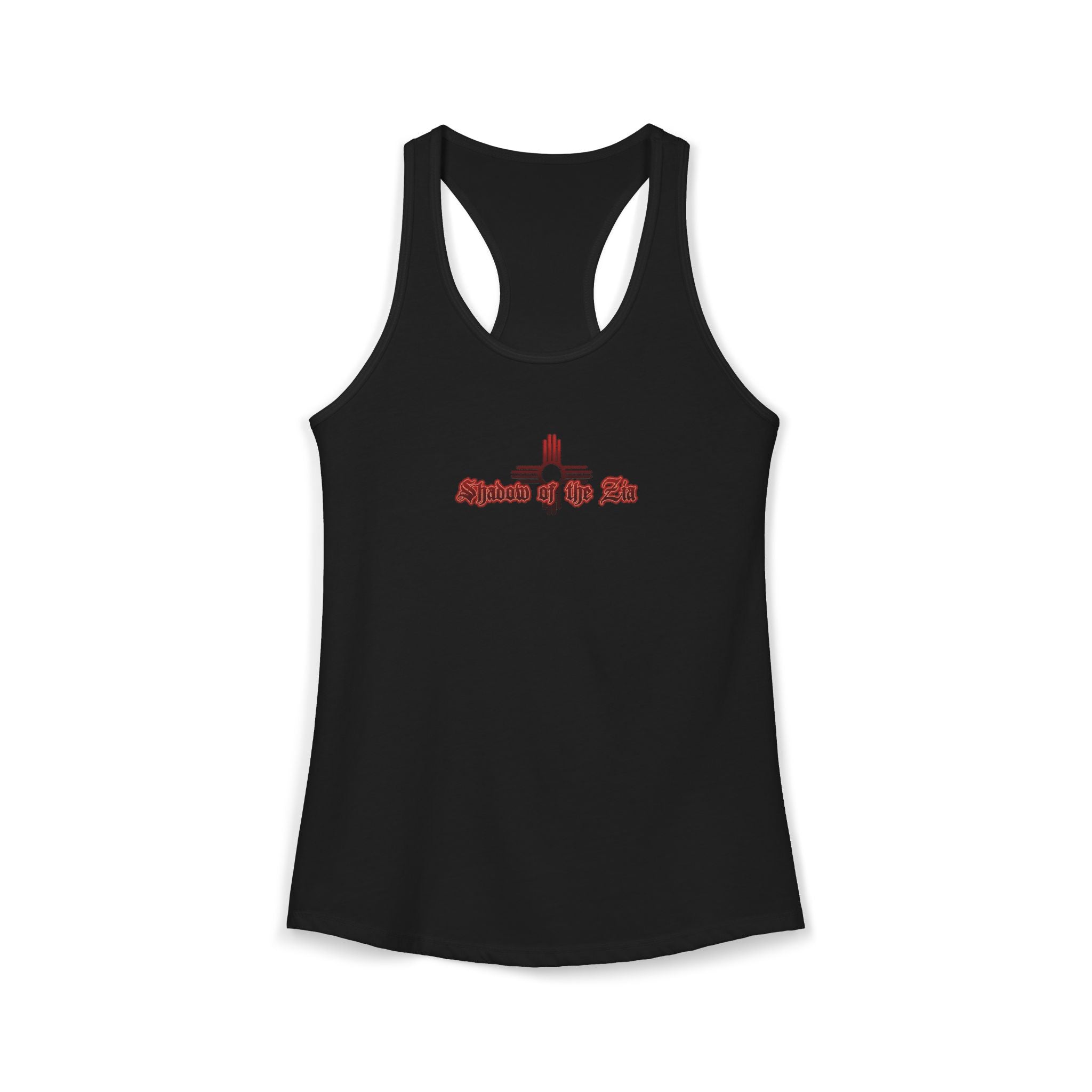 Shadow of the Zia woman Racerback Tank