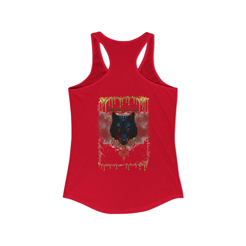 Shadow of the Zia woman Racerback Tank