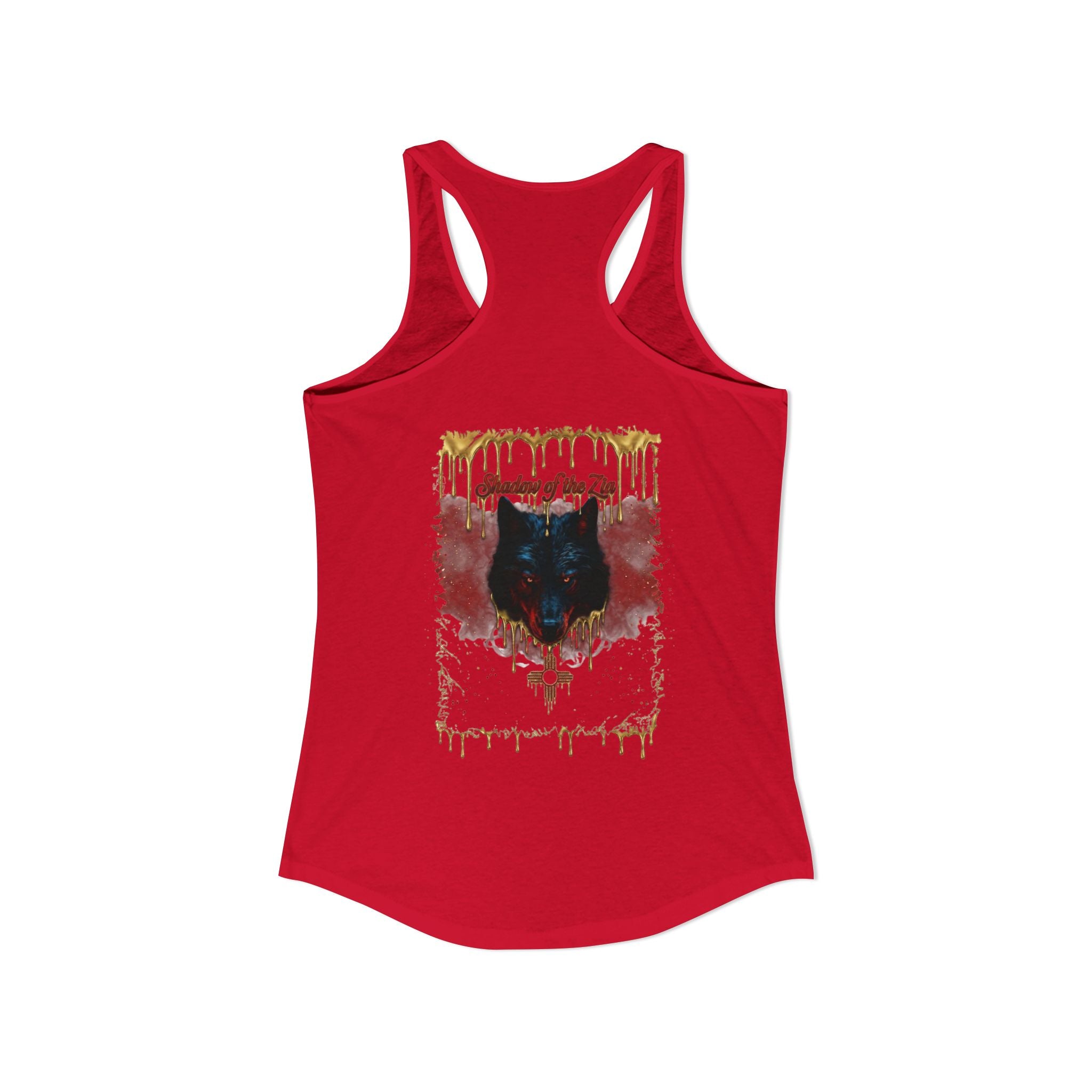 Shadow of the Zia woman Racerback Tank