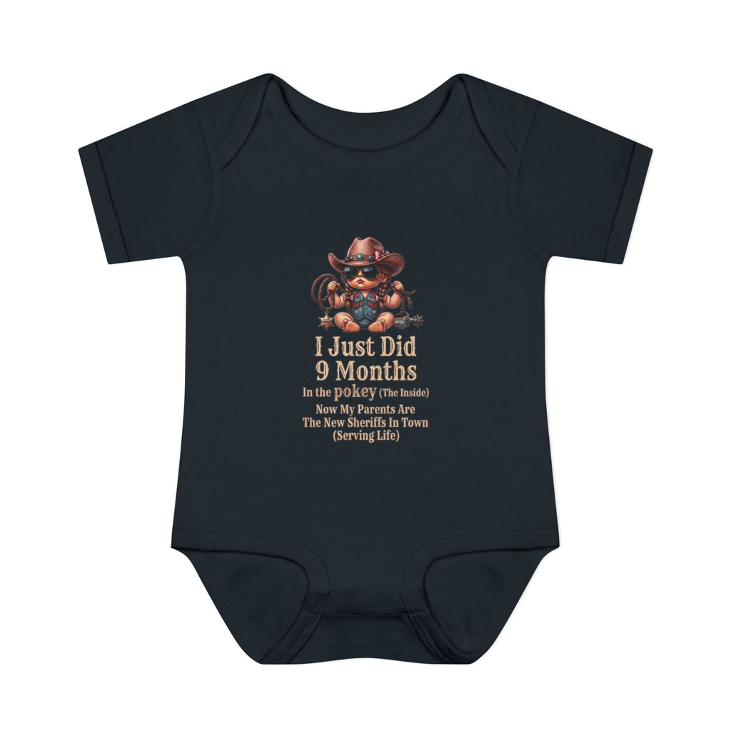 "I Just Did 9 Months" Cowgirl Baby Onesie
