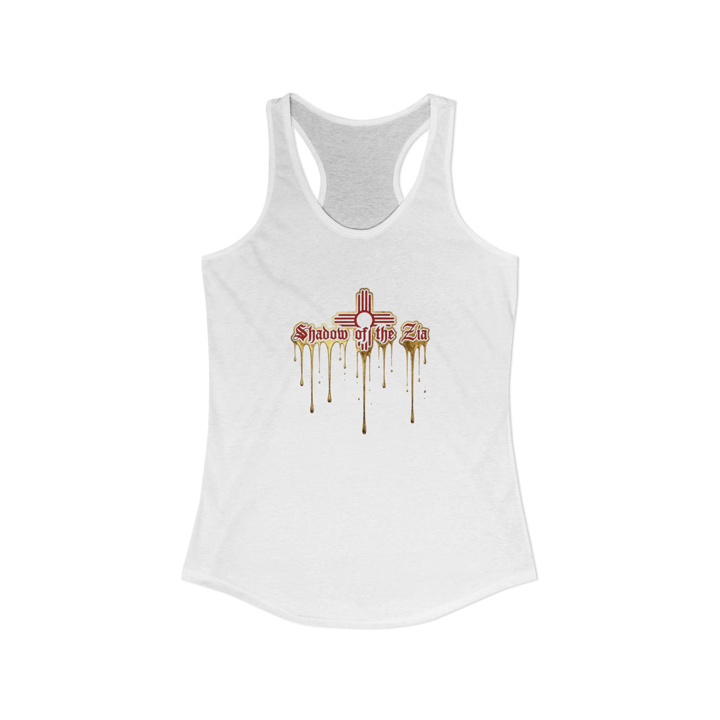 Shadow of the Zia woman Racerback Tank