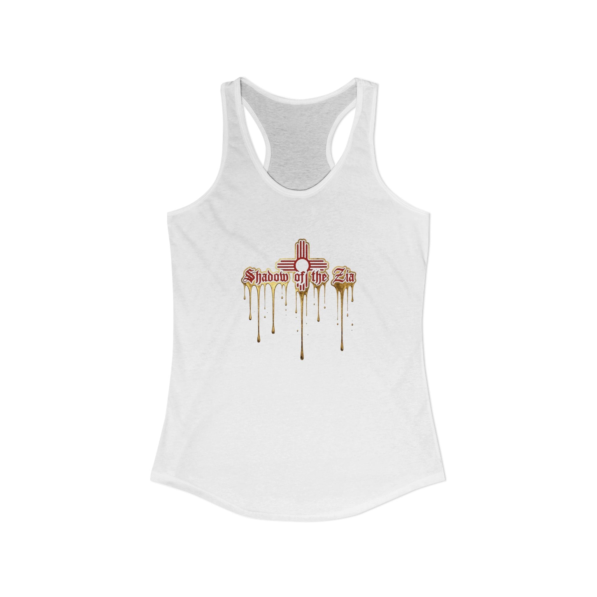 Shadow of the Zia woman Racerback Tank