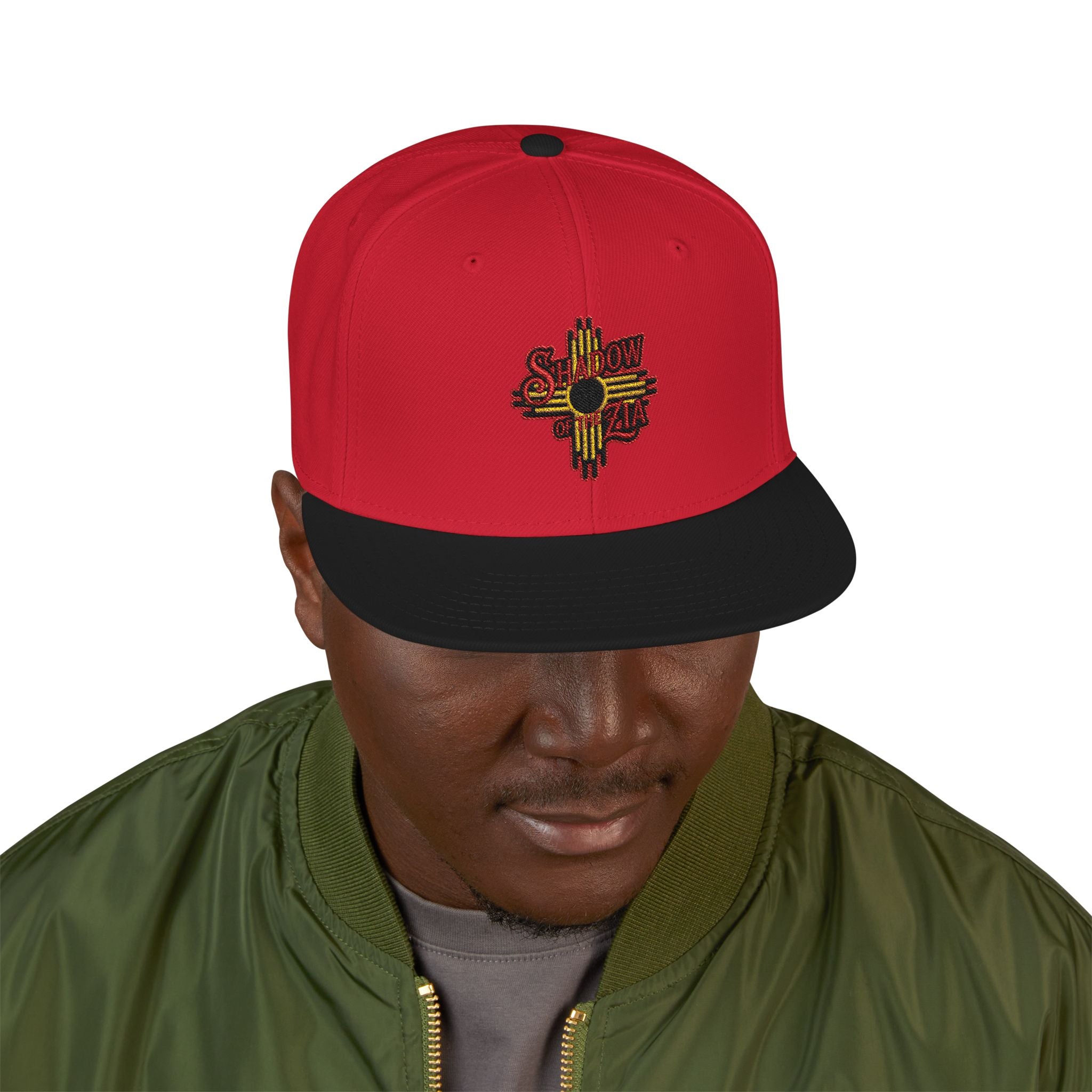 Embroidered Shadow of the Zia Snapback Hat