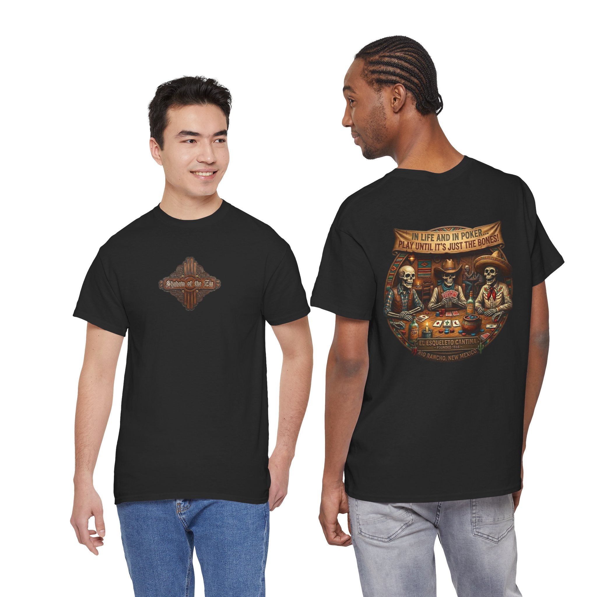 Vintage Skeleton Poker Tee (“In Life and In Poker Play Until It's Just Bones”)