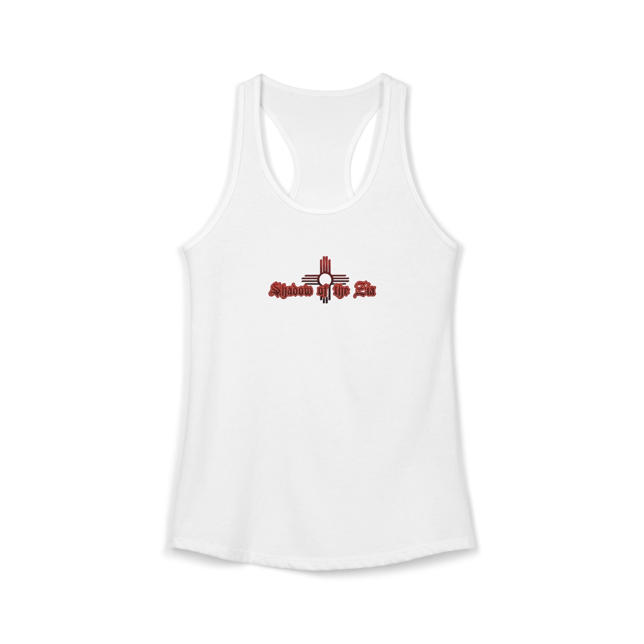 Shadow of the Zia woman Racerback Tank