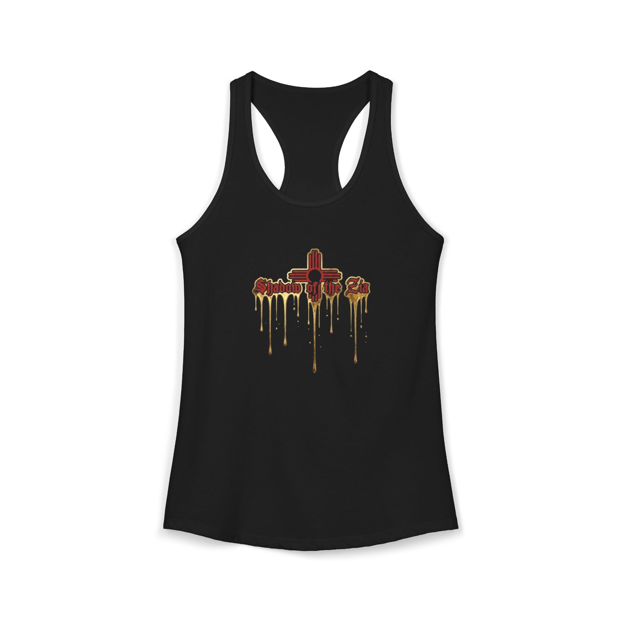 Shadow of the Zia woman Racerback Tank