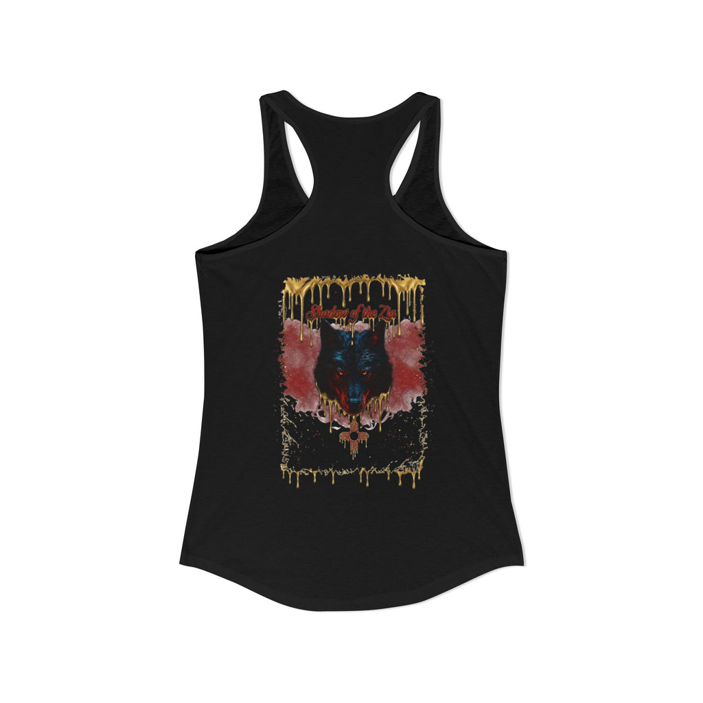 Shadow of the Zia woman Racerback Tank
