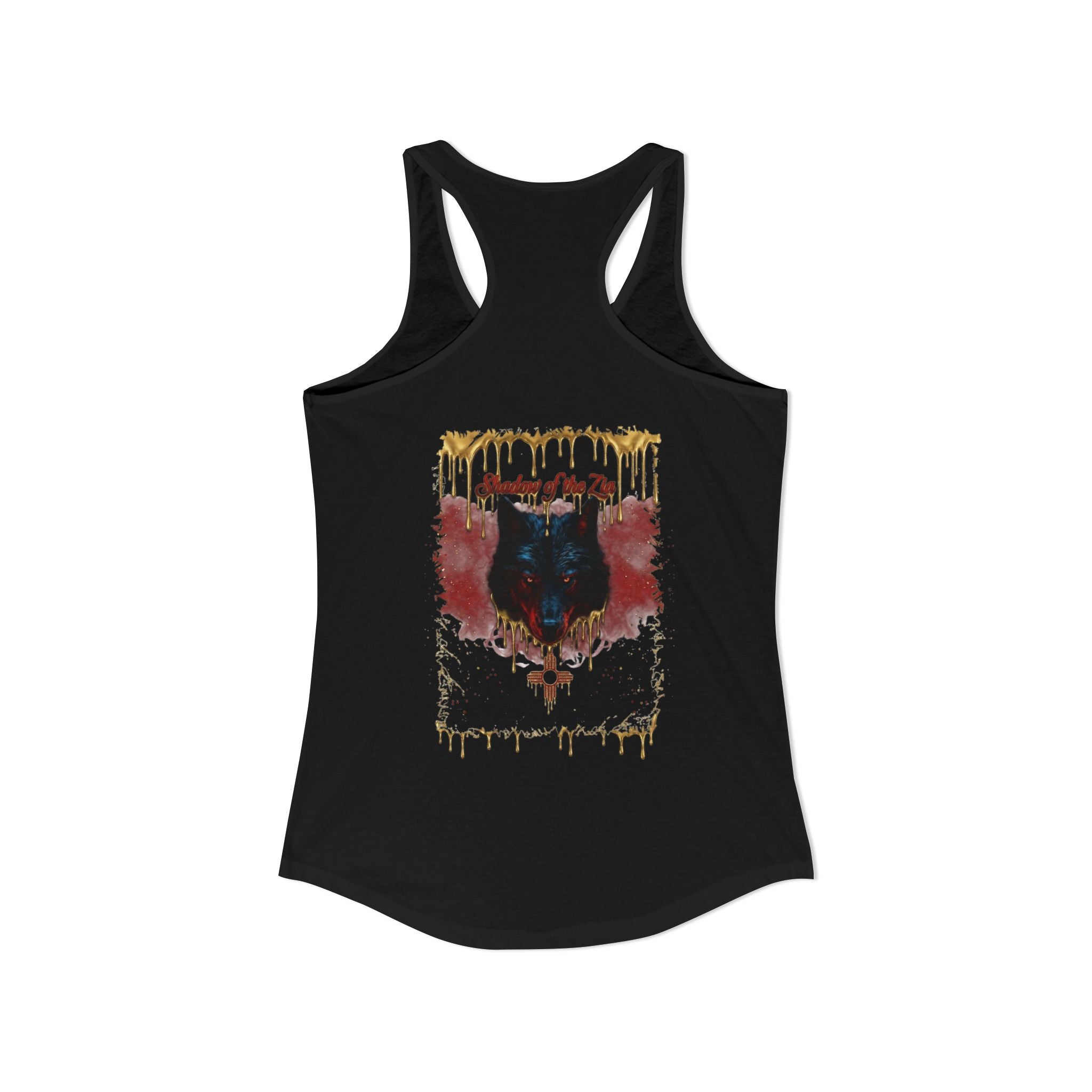 Shadow of the Zia woman Racerback Tank