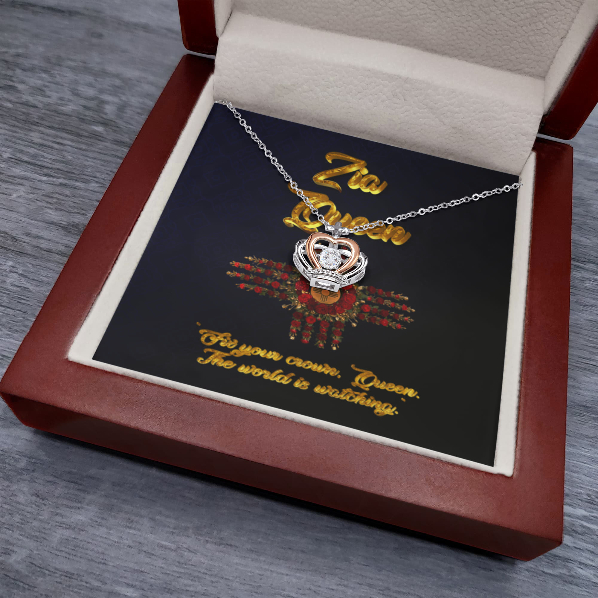 Zia Queen Crown Necklace
