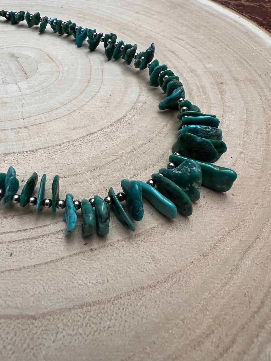 3mm Sterling Pearl Necklace with American Turquoise — 18 inch (One-of-a-Kind)